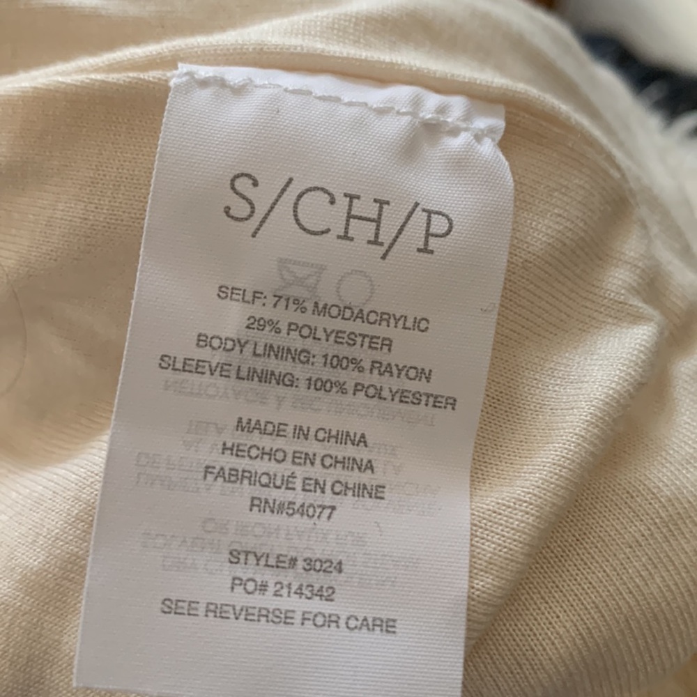 CAbi 3024 Furry Furry Plush Ivory Jacket size SM - Picture 7 of 8